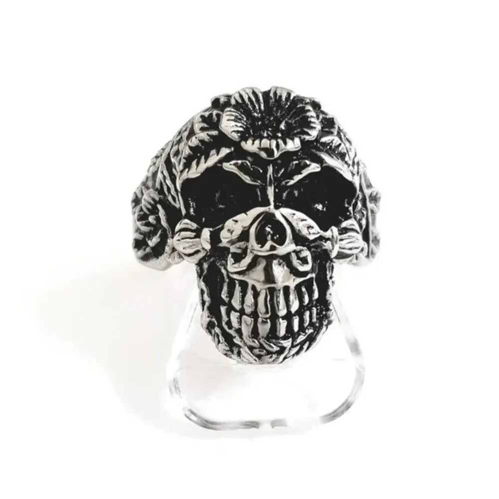 New stainless steel‎ mens skull ring size 14